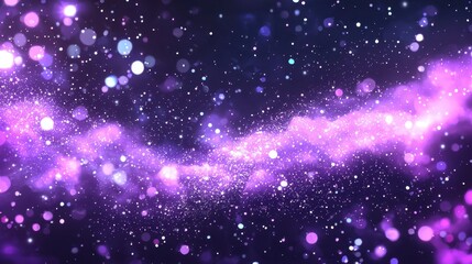 Obraz premium Abstract Purple Bokeh Background with Glittering Lights and Sparkles
