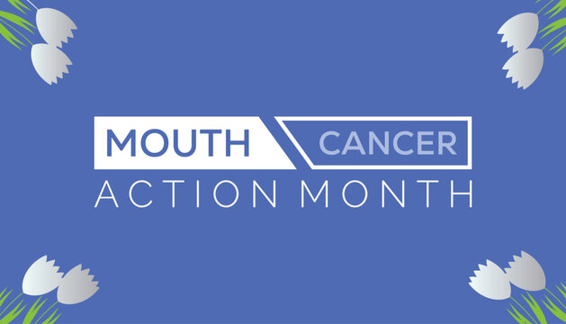 Mouth cancer action month is observed every year on November. Medical Healthcare Awareness concept. background, placard, banner template Vector illustration design.