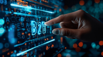 B2B marketing concept, business to business, e-commerce, professional business and commerce collaboration