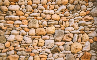 Fototapeta premium close-up background of a rustic stone wall