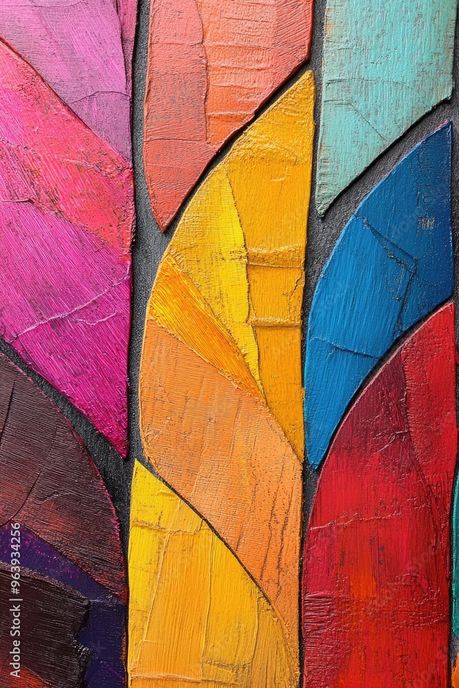 Poster abstract art with colorful shapes. perfect for adding a vibrant touch to websites, social media, or 