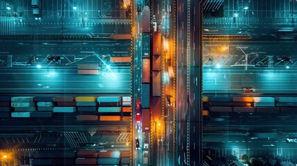 Integrating Transport Modes for Comprehensive Business Logistics. Concept Logistics Efficiency, Multi-Modal Transport, Supply Chain Integration, Intermodal Connectivity 