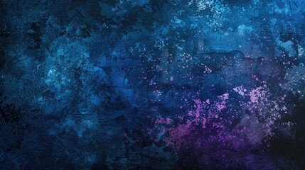 Fototapeta premium Dark background with blue and purple hues on a grainy texture