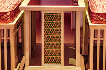 京都迎賓館の聚楽の間京指物