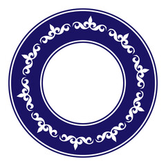 Vector Kazakh national round pattern, frame, ornament. Workpiece for your design.Ethnic ornament peoples of Asia, Kazakhs, Kirghiz, Uzbek, Mongols, Turkmens. For sandblasting and ceramics