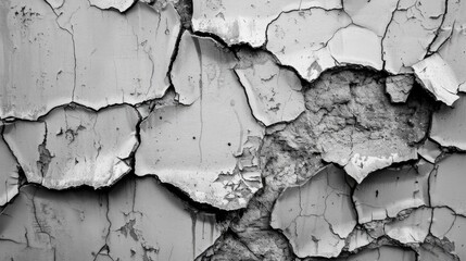Obraz premium Fragmented wall with marks and fractures