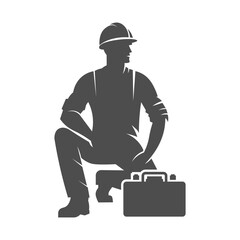 Silhouette of a worker or labor man, perfect for industrial and construction designs