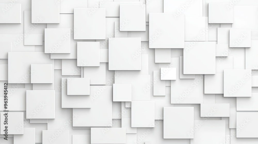 Poster abstract white geometric pattern squares rectangles background minimalist modern design