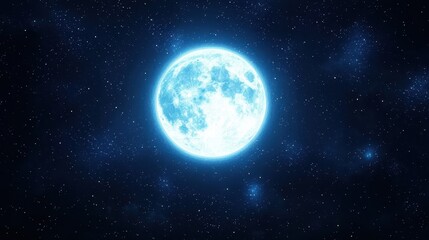 Obraz premium Full Moon Night Sky with Stars Background