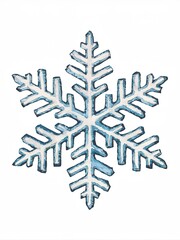 A hand-drawn illustration of a snowflake, perfect for wintery designs.