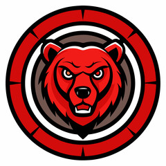 red bear gaming mascot logo