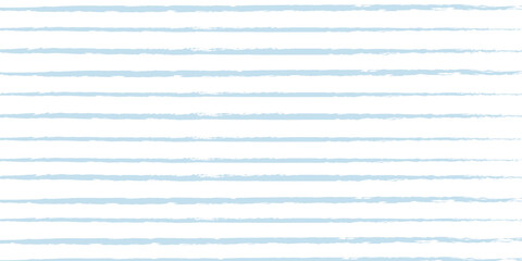 Stripes pattern, watercolor paintbrush lines, summer blue striped seamless vector background, navy brush grunge stripes.