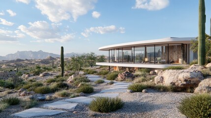 Obraz premium A futuristic house design with a 3D model