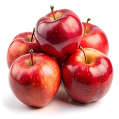 Red Apples Isolated on White Background.