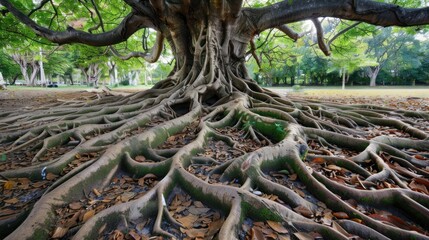 Massive Tree Roots Spreading Wide