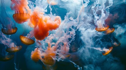 Underwater Dance of Jellyfish
