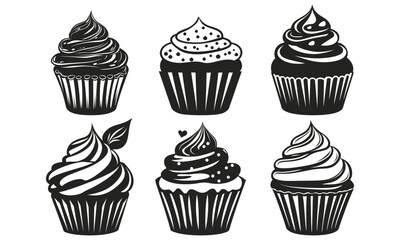 Cupcake Design Bundle Vectors and Illustrations
