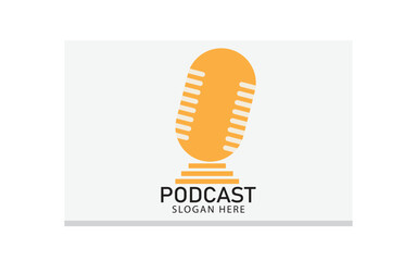 Detailed podcast logo template Free Vector adobe stock