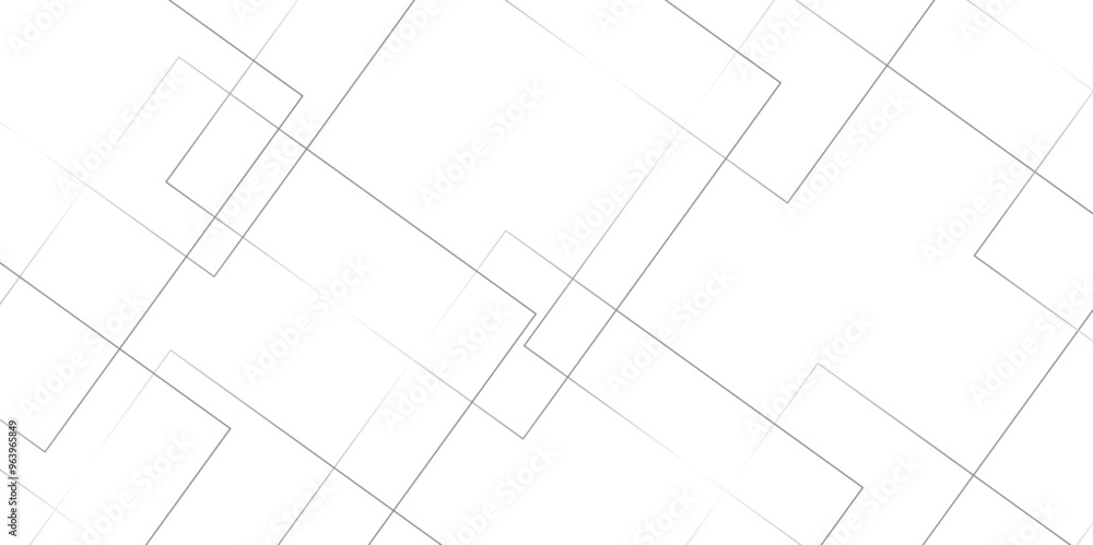 Poster abstract seamless random geometric white, gray square lines pattern on a transparent background desi