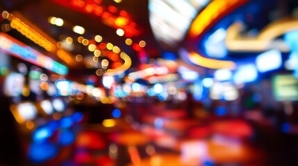 Vegas casino, hazy view.