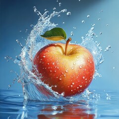 Design a high-resolution scene where strawberries, blueberries, blackberries, and raspberries spin mid-air, surrounded by dynamic water splashes, each droplet reflecting light and capturing the vibran