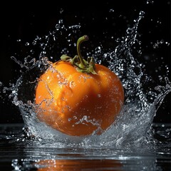 Design a high-resolution scene where strawberries, blueberries, blackberries, and raspberries spin mid-air, surrounded by dynamic water splashes, each droplet reflecting light and capturing the vibran