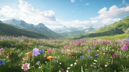 An innovative valley with interactive digital hills and holographic wildflowers