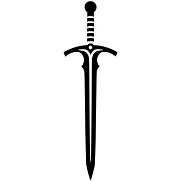 Sharp sword silhouette