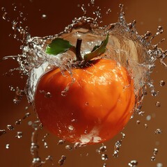 Design a high-resolution scene where strawberries, blueberries, blackberries, and raspberries spin mid-air, surrounded by dynamic water splashes, each droplet reflecting light and capturing the vibran