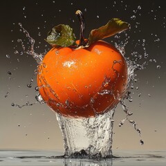 Design a high-resolution scene where strawberries, blueberries, blackberries, and raspberries spin mid-air, surrounded by dynamic water splashes, each droplet reflecting light and capturing the vibran