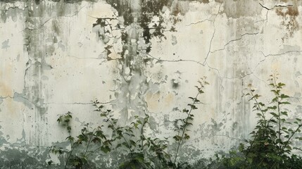 Fototapeta premium Vintage exterior decor with cracked concrete wall design