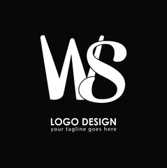 WS WS Logo Design, Creative Minimal Letter WS WS Monogram