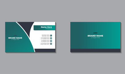creative business card and name card, simple clean template vector design, layout in rectangle size.