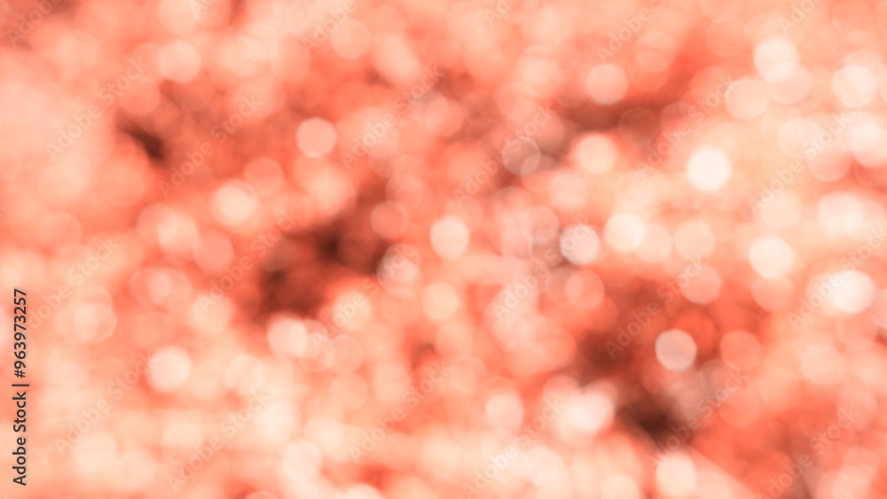 Wall mural soft focus red abstract bokeh background glittering aesthetic textured pattern