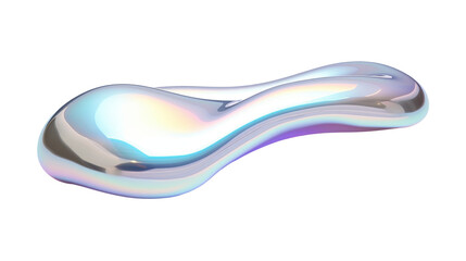 A shiny, iridescent blob resembling liquid metal or slime.