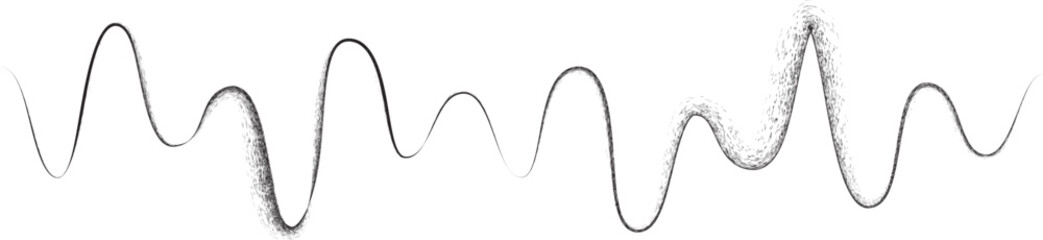 Curved Dry Brush Stroke . Chinese calligraphy . Japanese style . Snake logo. Asian design elements . Looped brush line . Vector