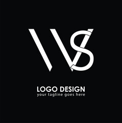 WS WS Logo Design, Creative Minimal Letter WS WS Monogram