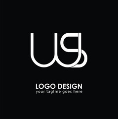 WS WS Logo Design, Creative Minimal Letter WS WS Monogram