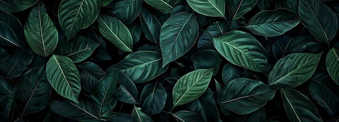 Dense Green Leaves: A Rich Tapestry of Nature's Artwork