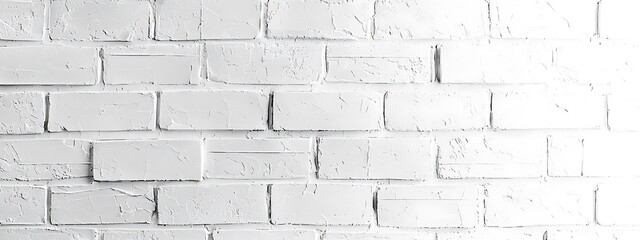 Obraz premium Textured White Brick Wall for Modern Interiors and Design