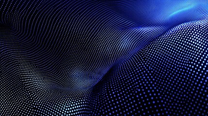Obraz premium Dynamic Blue Wave Patterns: A Visual Exploration of Depth and Motion