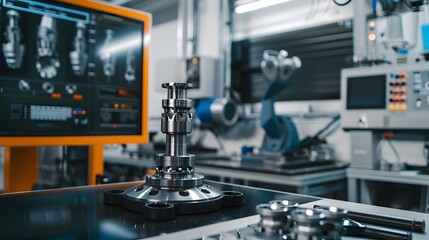 Fototapeta premium Real-time monitoring of CAD CAM processes in a smart manufacturing facility