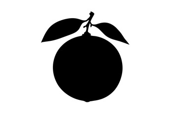 vector silhouette of a Bitter Orange