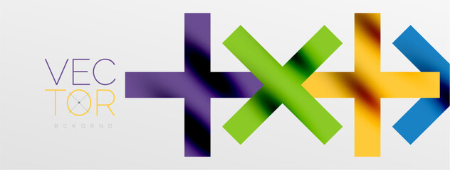 Obraz premium Colorful squares, lines minimal abstract background. Vector Illustration For Wallpaper, Banner, Background, Card, Book Illustration, landing page