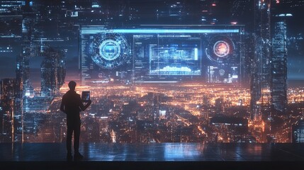 Fototapeta premium Future Online Learning Background Concept 