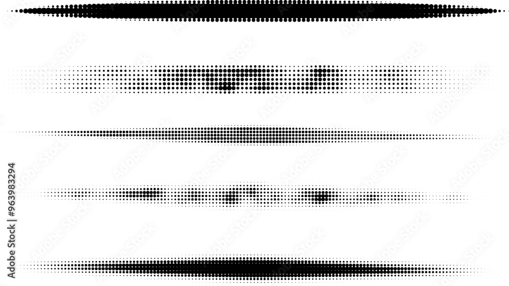 Fototapete abstract stripes with retro halftone dots for grunge designs. elements for collages, backgrounds and