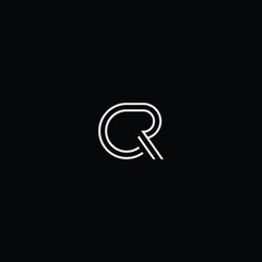 CR or RC letter logo design. Abstract outstanding professional business awesome artistic branding company different colors illustration.