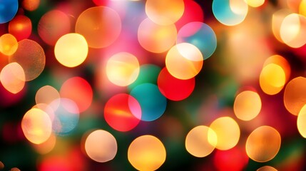 Abstract Colorful Bokeh Lights Background