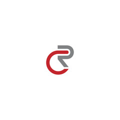 Fototapeta premium CR or RC letter logo design. Abstract outstanding professional business awesome artistic branding company different colors illustration.