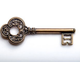 Vintage Skeleton Key with Ornate Details